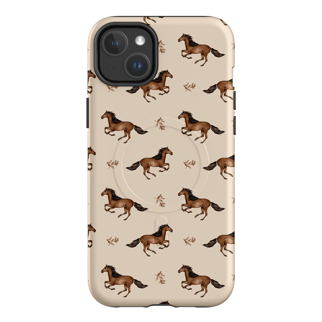 Running Horse Printed Phone Cases iPhone 14 Plus / Armoured MagSafe by Kasiags Art - The Dairy