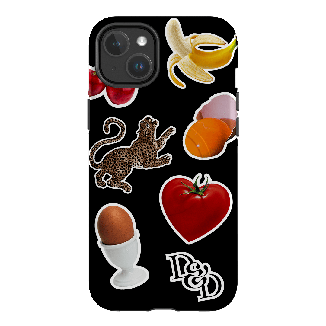 Sunday Stickers Black Printed Phone Cases iPhone 14 Plus / Armoured MagSafe by Desmond & Dempsey - The Dairy