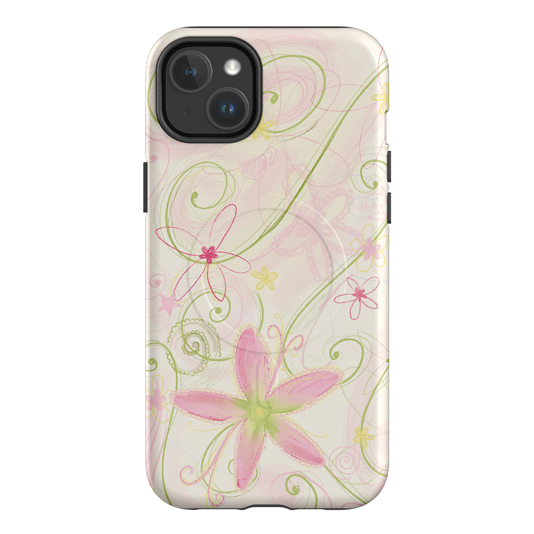 Swirl Pink Printed Phone Cases iPhone 14 Plus / Armoured MagSafe by Kayla Carr - The Dairy