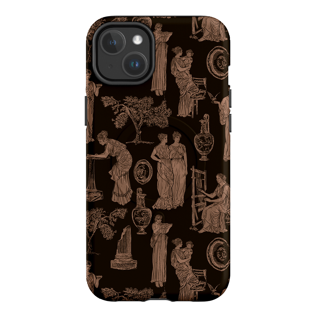 Symposium Burnt Umber Printed Phone Cases iPhone 14 Plus / Armoured MagSafe by Veronica Tucker - The Dairy