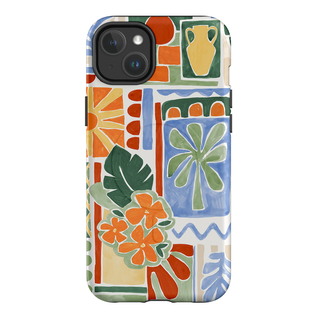 Tropicana Tile Printed Phone Cases iPhone 14 Plus / Armoured MagSafe by Charlie Taylor - The Dairy