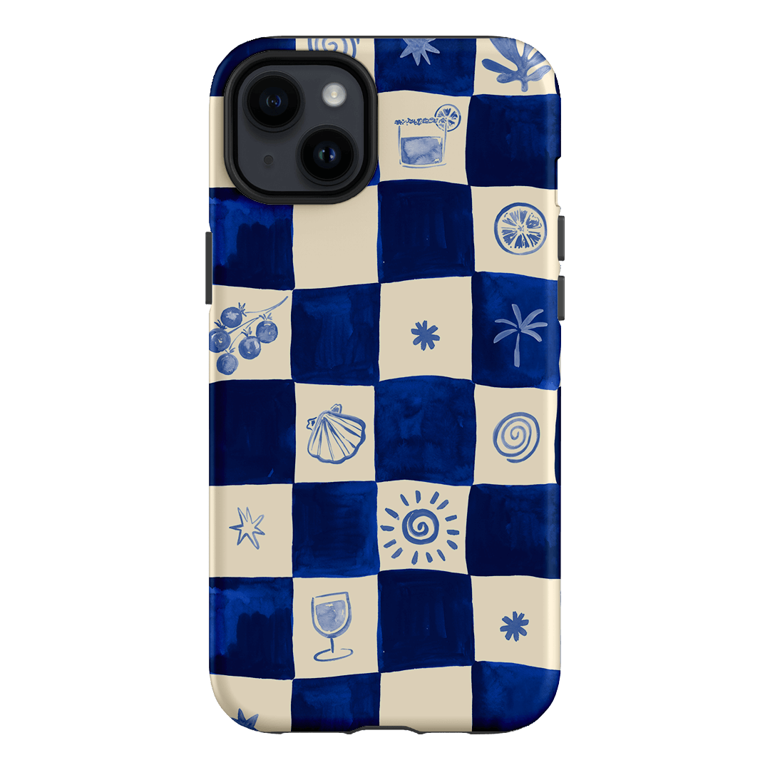 Afternoon Mezze Azure Printed Phone Cases iPhone 14 Plus / Armoured by Charlie Taylor - The Dairy