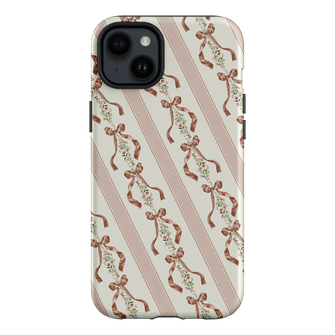 Bow Stripe Printed Phone Cases iPhone 14 Plus / Armoured by Veronica Tucker - The Dairy