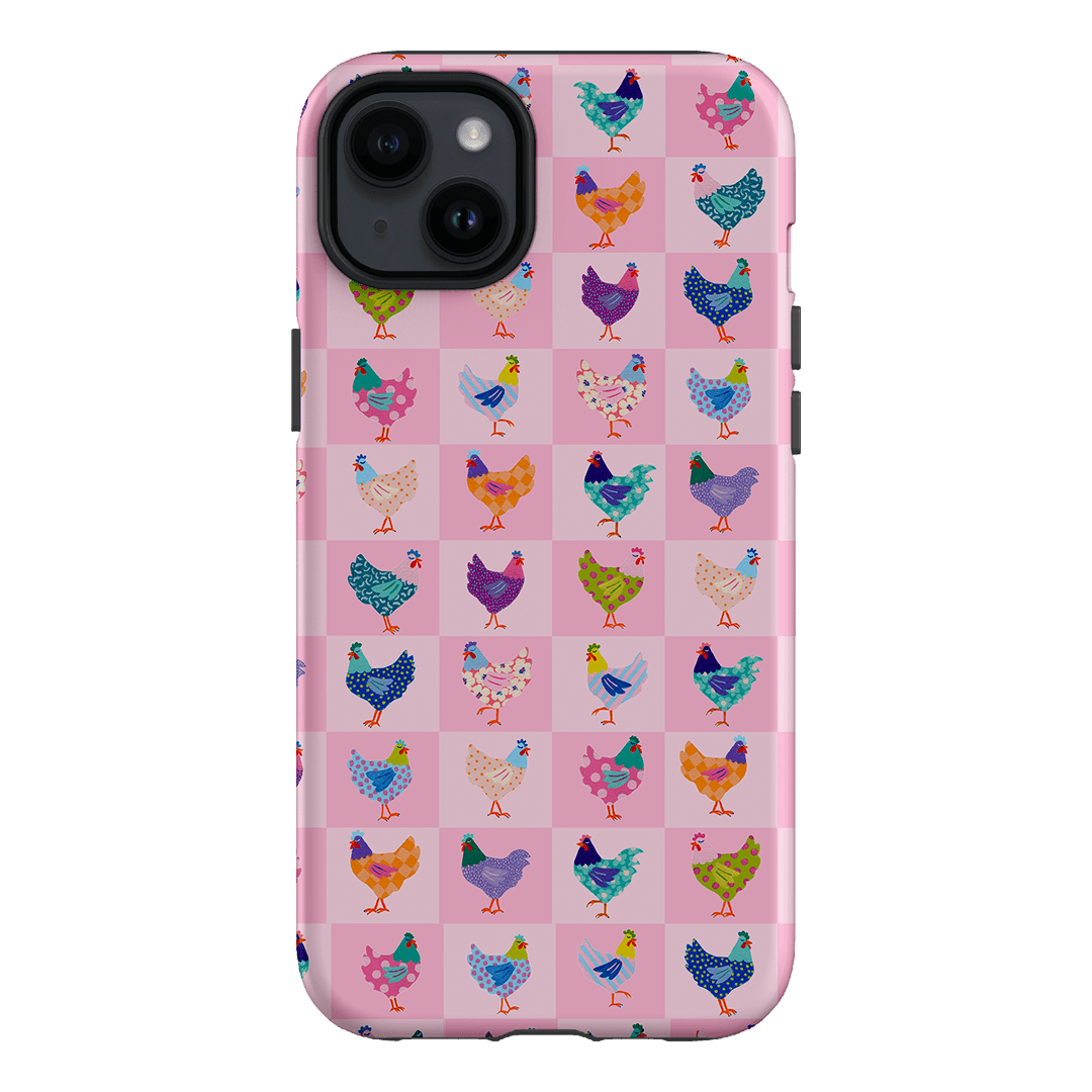 Checkered Chickens Printed Phone Cases iPhone 14 Plus / Armoured by Kayla Henley - The Dairy