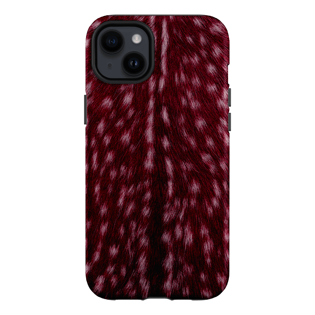 Fawn Burgundy Printed Phone Cases iPhone 14 Plus / Armoured by The Dairy - The Dairy