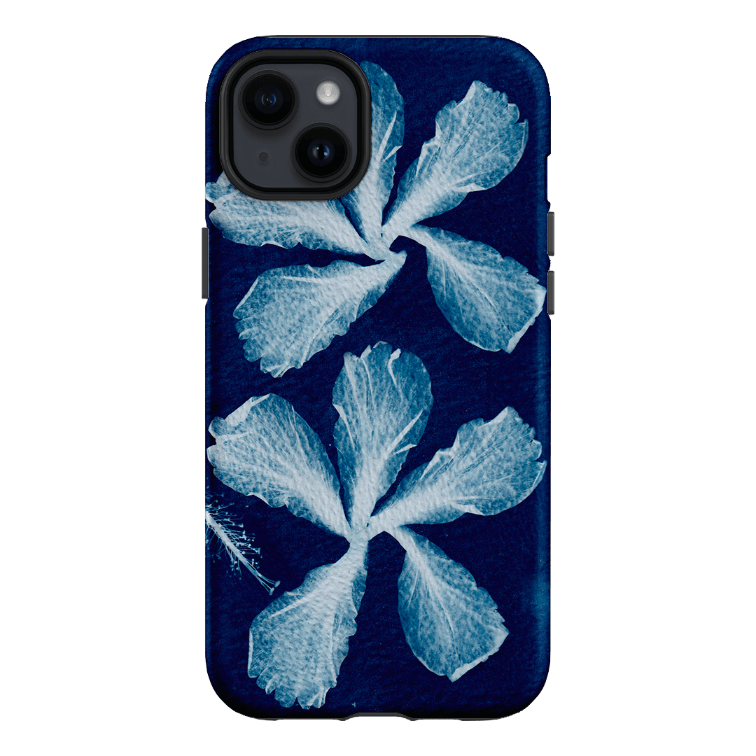 Hibiscus Cyanotype Printed Phone Cases iPhone 14 Plus / Armoured by Sally Hungerford - The Dairy