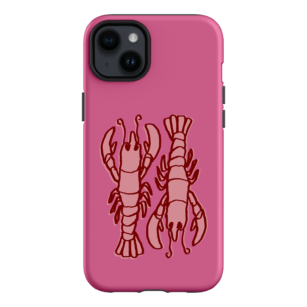 Lobster Love Pink Printed Phone Cases iPhone 14 Plus / Armoured by The Dairy - The Dairy