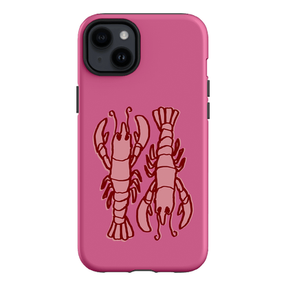 Lobster Love Pink Printed Phone Cases iPhone 14 Plus / Armoured by The Dairy - The Dairy