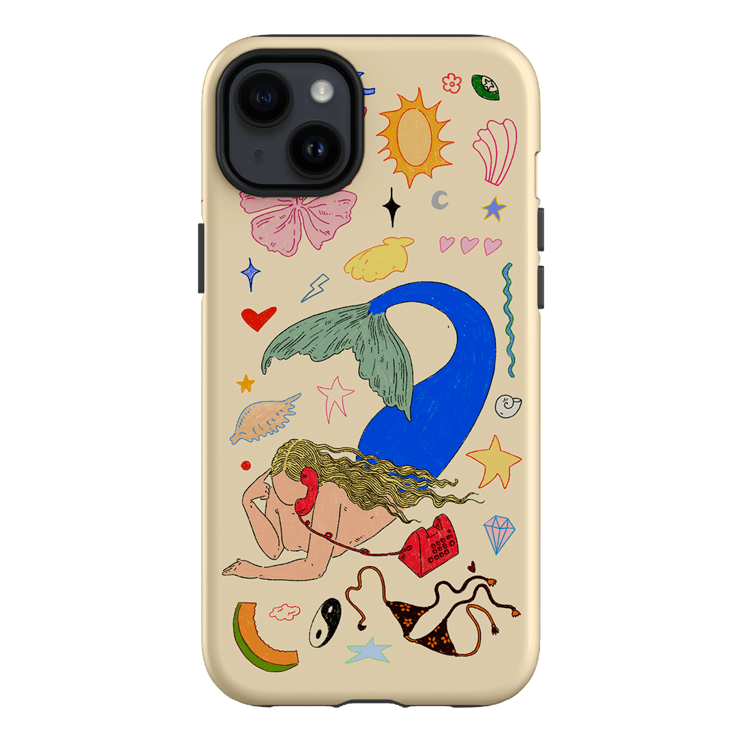 Mermaid Salad Cream Printed Phone Cases iPhone 14 Plus / Armoured by Easty Beasty - The Dairy