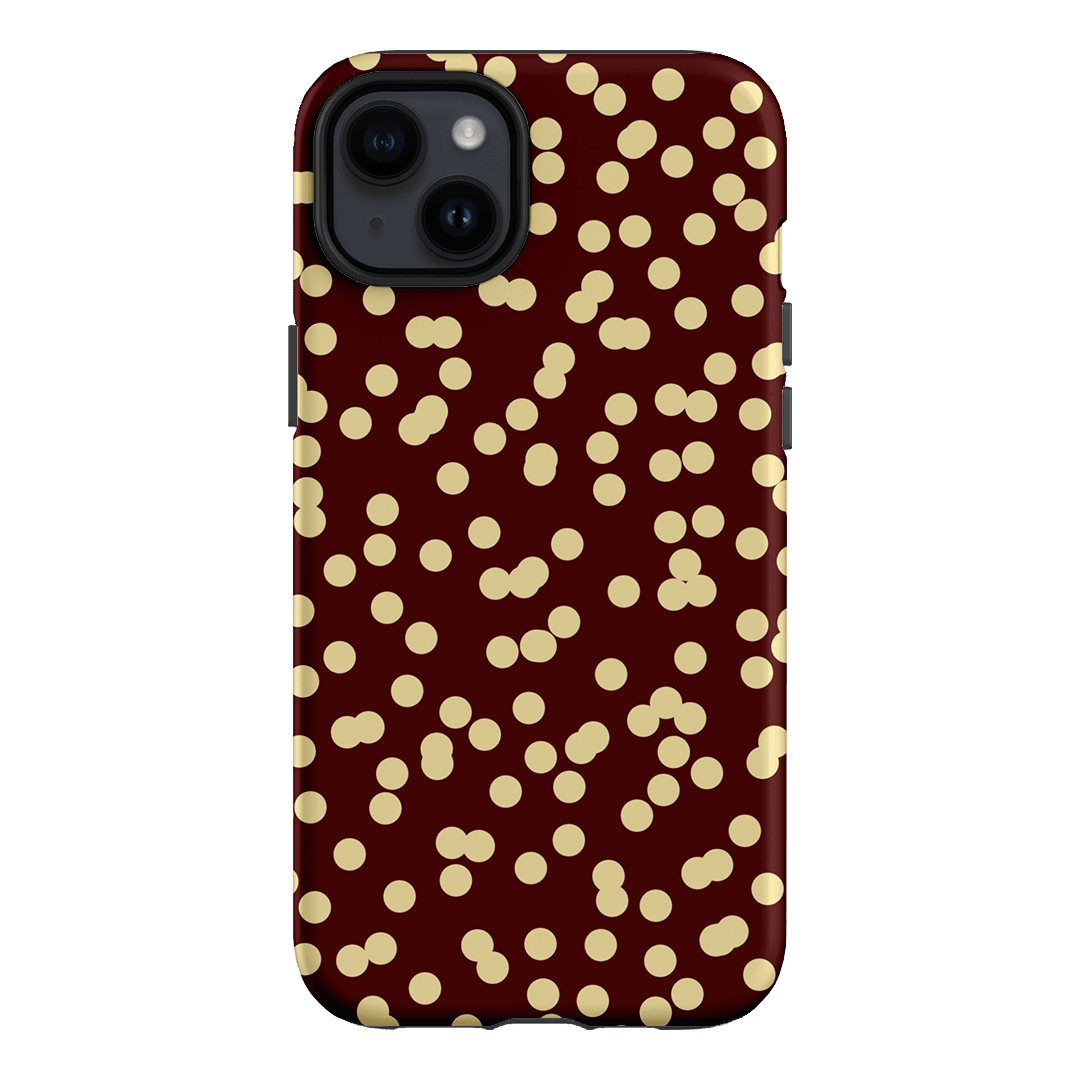 Mini Confetti Burgundy Butter Printed Phone Cases iPhone 14 Plus / Armoured by Veronica Tucker - The Dairy