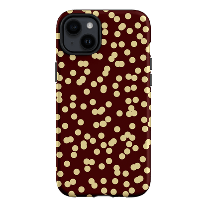 Mini Confetti Burgundy Butter Printed Phone Cases iPhone 14 Plus / Armoured by Veronica Tucker - The Dairy
