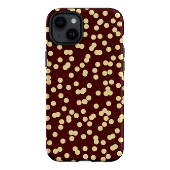 Mini Confetti Burgundy Butter Printed Phone Cases iPhone 14 Plus / Armoured by Veronica Tucker - The Dairy