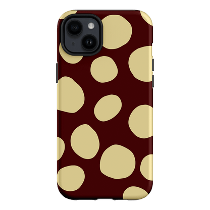 Pebbles Burgundy Butter Printed Phone Cases iPhone 14 Plus / Armoured by Veronica Tucker - The Dairy