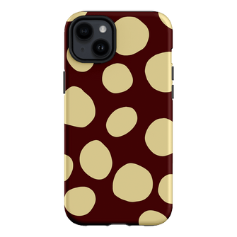 Pebbles Burgundy Butter Printed Phone Cases iPhone 14 Plus / Armoured by Veronica Tucker - The Dairy