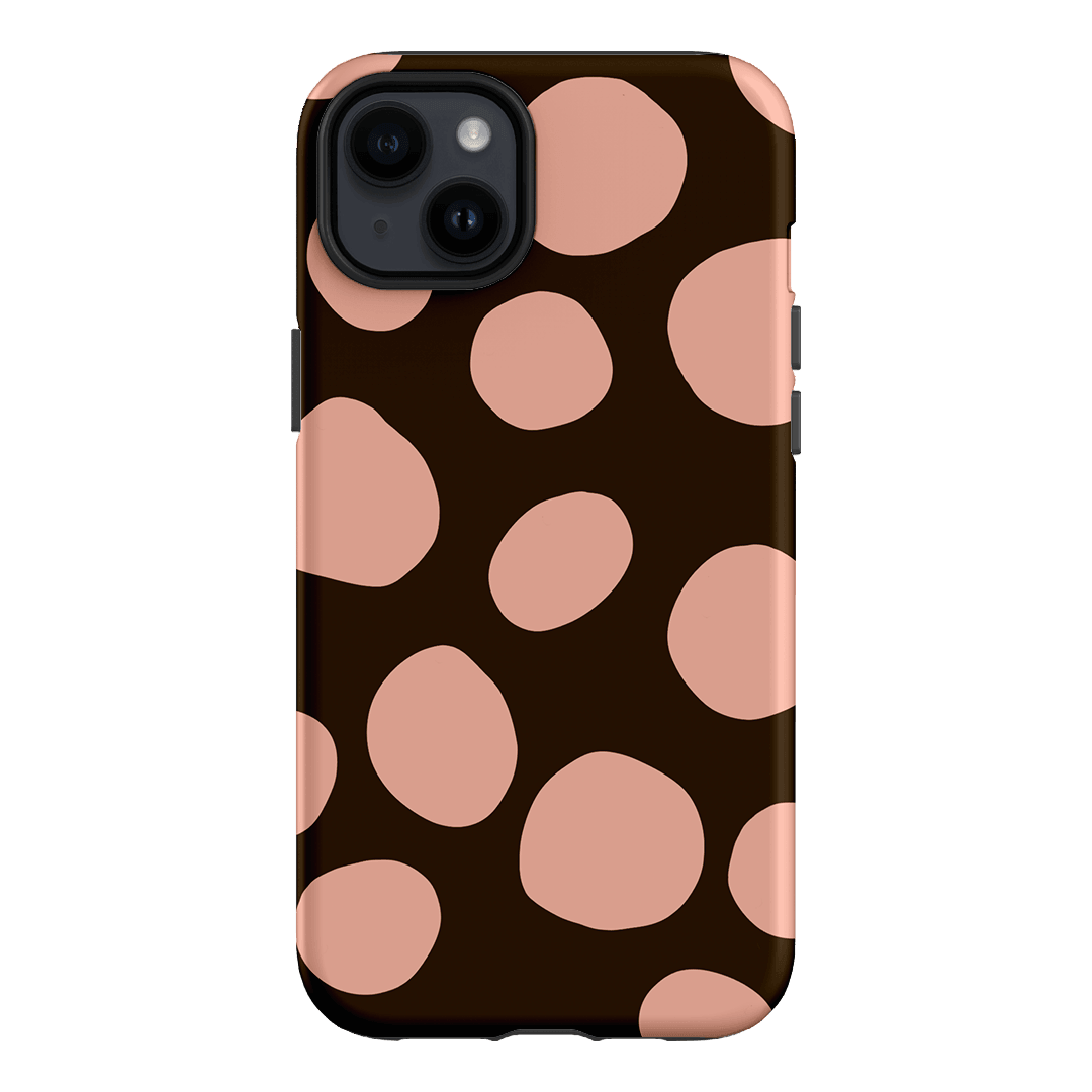 Pebbles Chocolate Pink Printed Phone Cases iPhone 14 Plus / Armoured by Veronica Tucker - The Dairy