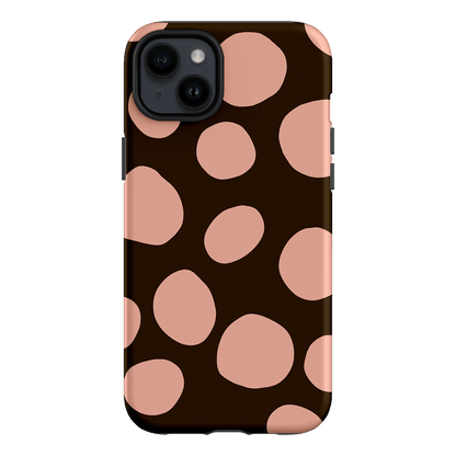 Pebbles Chocolate Pink Printed Phone Cases iPhone 14 Plus / Armoured by Veronica Tucker - The Dairy