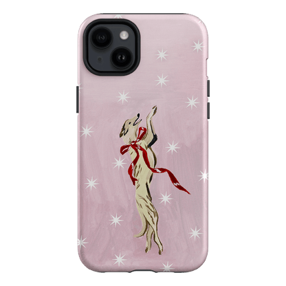 Pink Bow Hound Printed Phone Cases iPhone 14 Plus / Armoured by Lisa Hu - The Dairy