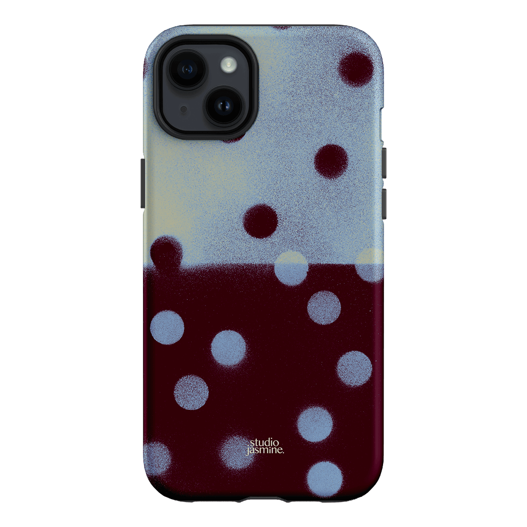 Plum Polka Dot Printed Phone Cases iPhone 14 Plus / Armoured by Jasmine Dowling - The Dairy