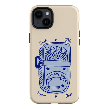 Sardine Social Blue Printed Phone Cases iPhone 14 Plus / Armoured by The Dairy - The Dairy