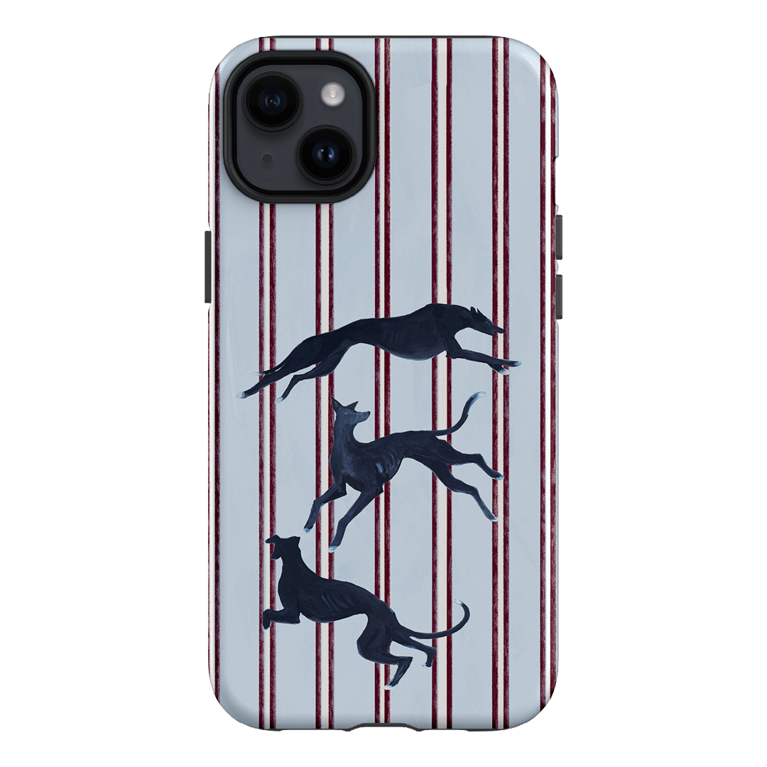 Stripey Hounds Printed Phone Cases iPhone 14 Plus / Armoured by Lisa Hu - The Dairy