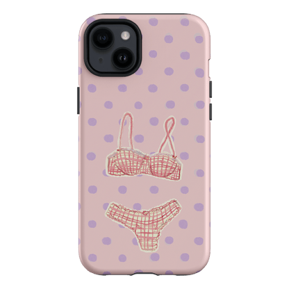 Vintage Gingham Printed Phone Cases iPhone 14 Plus / Armoured by Kayla Carr - The Dairy