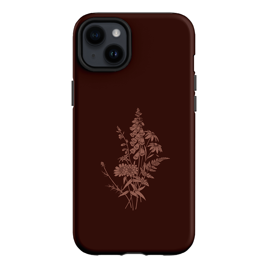 Wildflowers Mocha Printed Phone Cases iPhone 14 Plus / Armoured by Typoflora - The Dairy