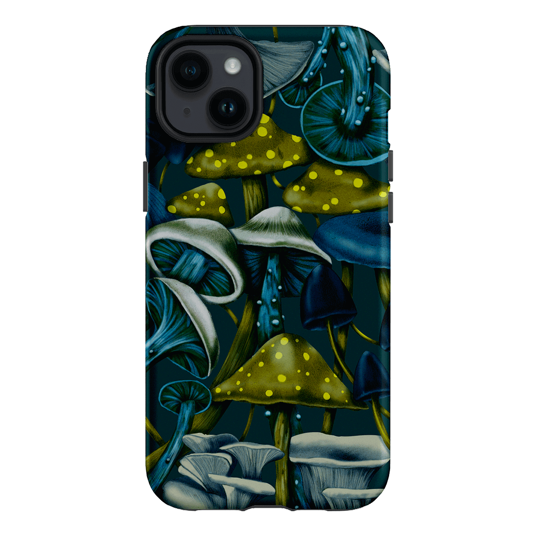 Shrooms Blue Printed Phone Cases iPhone 14 Plus / Armoured by Kelly Thompson - The Dairy