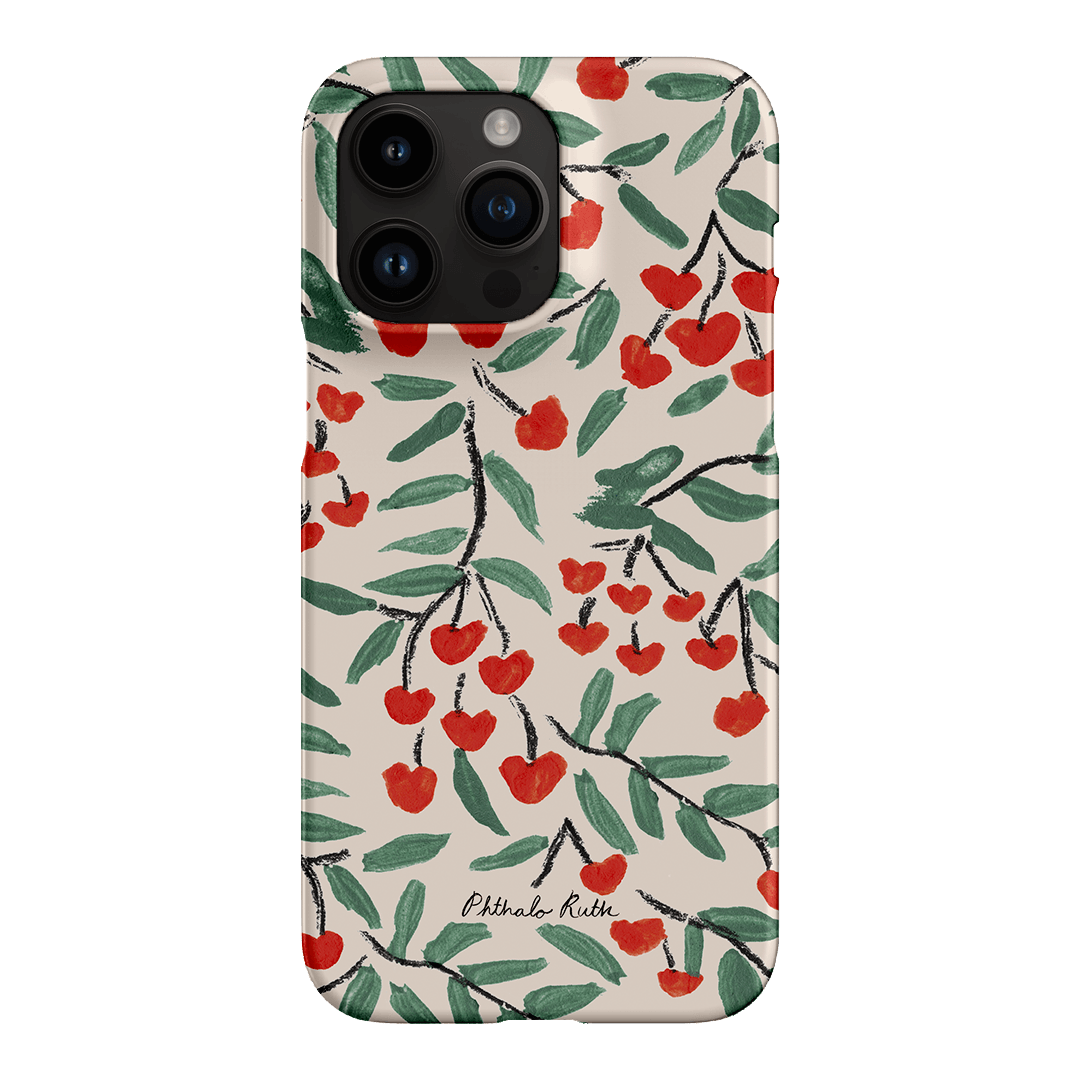 Cherry Love Printed Phone Cases iPhone 14 Pro Max / Snap by Phthalo Ruth - The Dairy