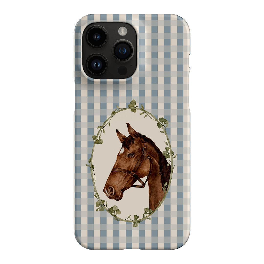 Gingham Horse Printed Phone Cases iPhone 14 Pro Max / Snap by Kasiags Art - The Dairy