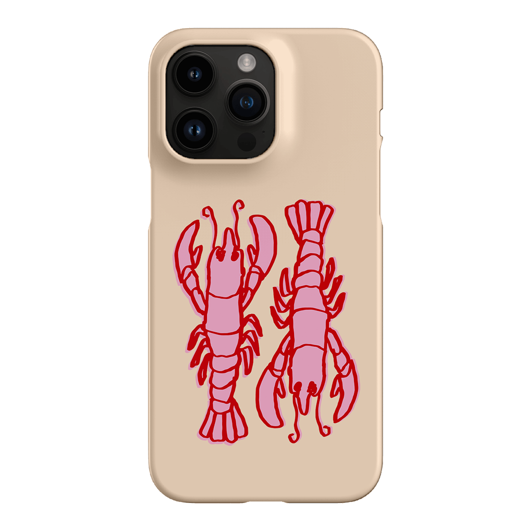 Lobster Love Peach Printed Phone Cases iPhone 14 Pro Max / Snap by The Dairy - The Dairy