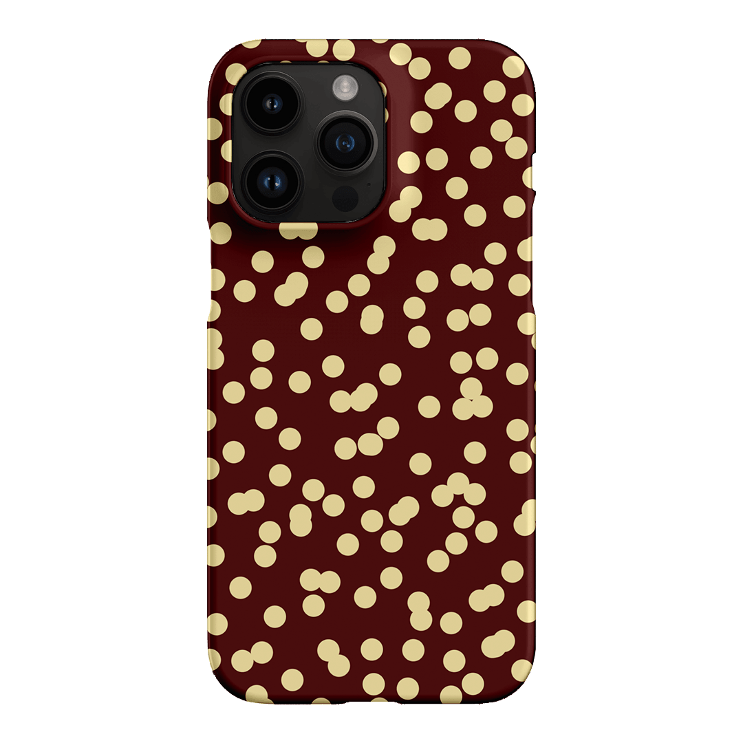 Mini Confetti Burgundy Butter Printed Phone Cases iPhone 14 Pro Max / Snap by Veronica Tucker - The Dairy
