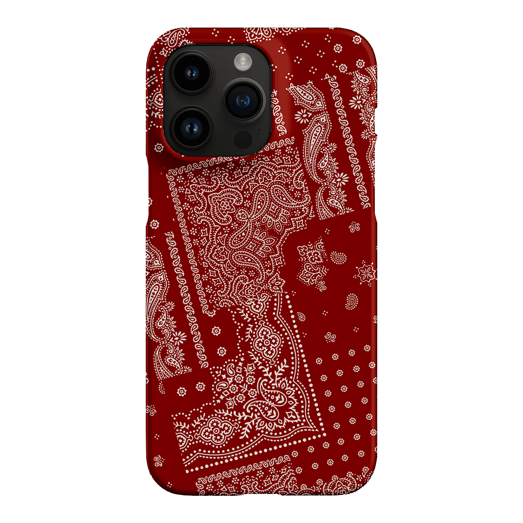 Paisley Crimson Printed Phone Cases iPhone 14 Pro Max / Snap by The Dairy - The Dairy
