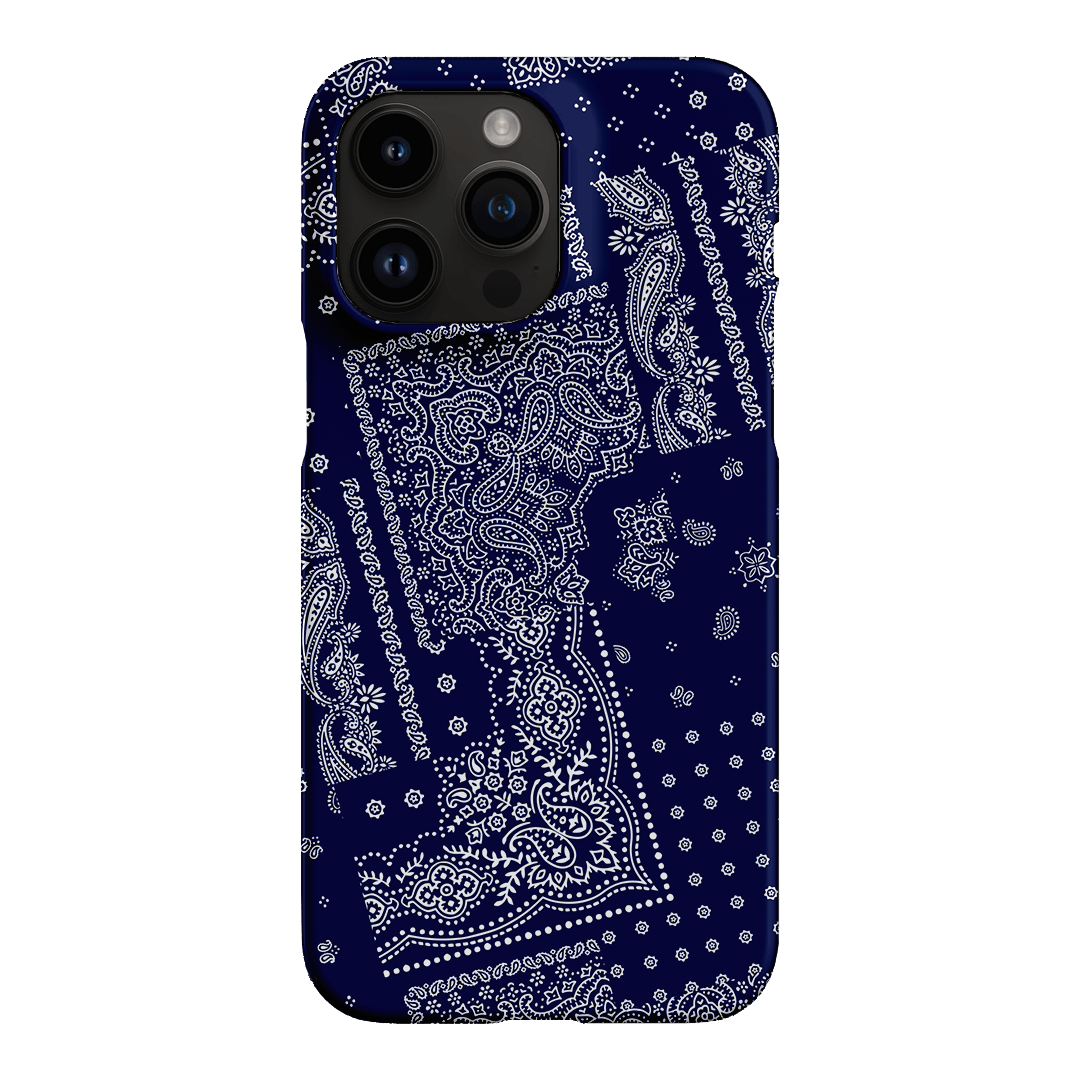 Paisley Indigo Printed Phone Cases iPhone 14 Pro Max / Snap by The Dairy - The Dairy