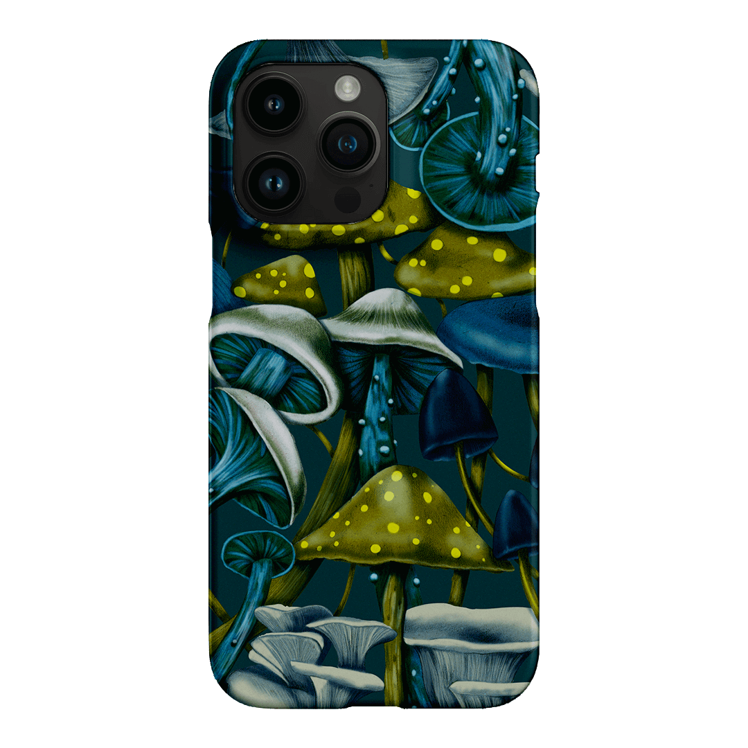 Shrooms Blue Printed Phone Cases iPhone 14 Pro Max / Snap by Kelly Thompson - The Dairy