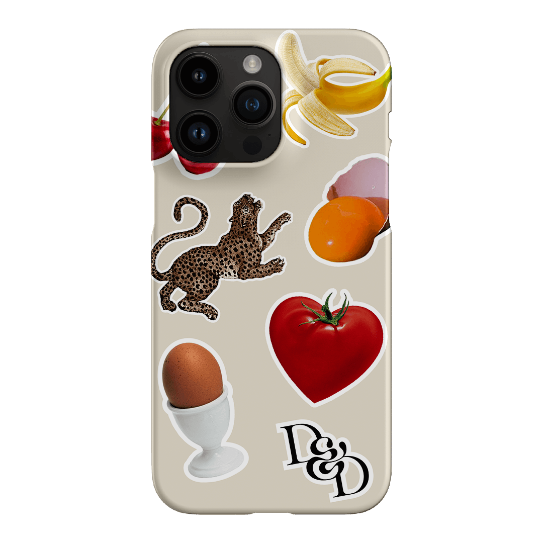 Sunday Stickers Cream Printed Phone Cases iPhone 14 Pro Max / Snap by Desmond & Dempsey - The Dairy