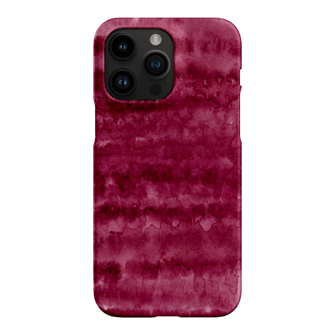 Watercolour Stripes Burgundy Printed Phone Cases iPhone 14 Pro Max / Snap by The Dairy - The Dairy