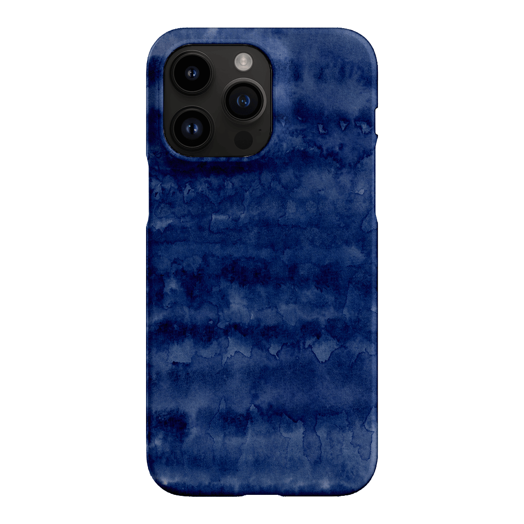 Watercolour Stripes Navy Printed Phone Cases iPhone 14 Pro Max / Snap by The Dairy - The Dairy