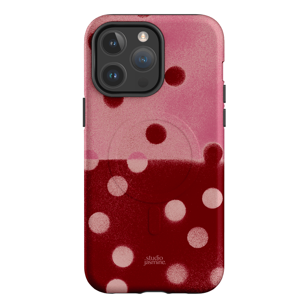 Cherry Polka Dot Printed Phone Cases iPhone 14 Pro Max / Armoured MagSafe by Jasmine Dowling - The Dairy