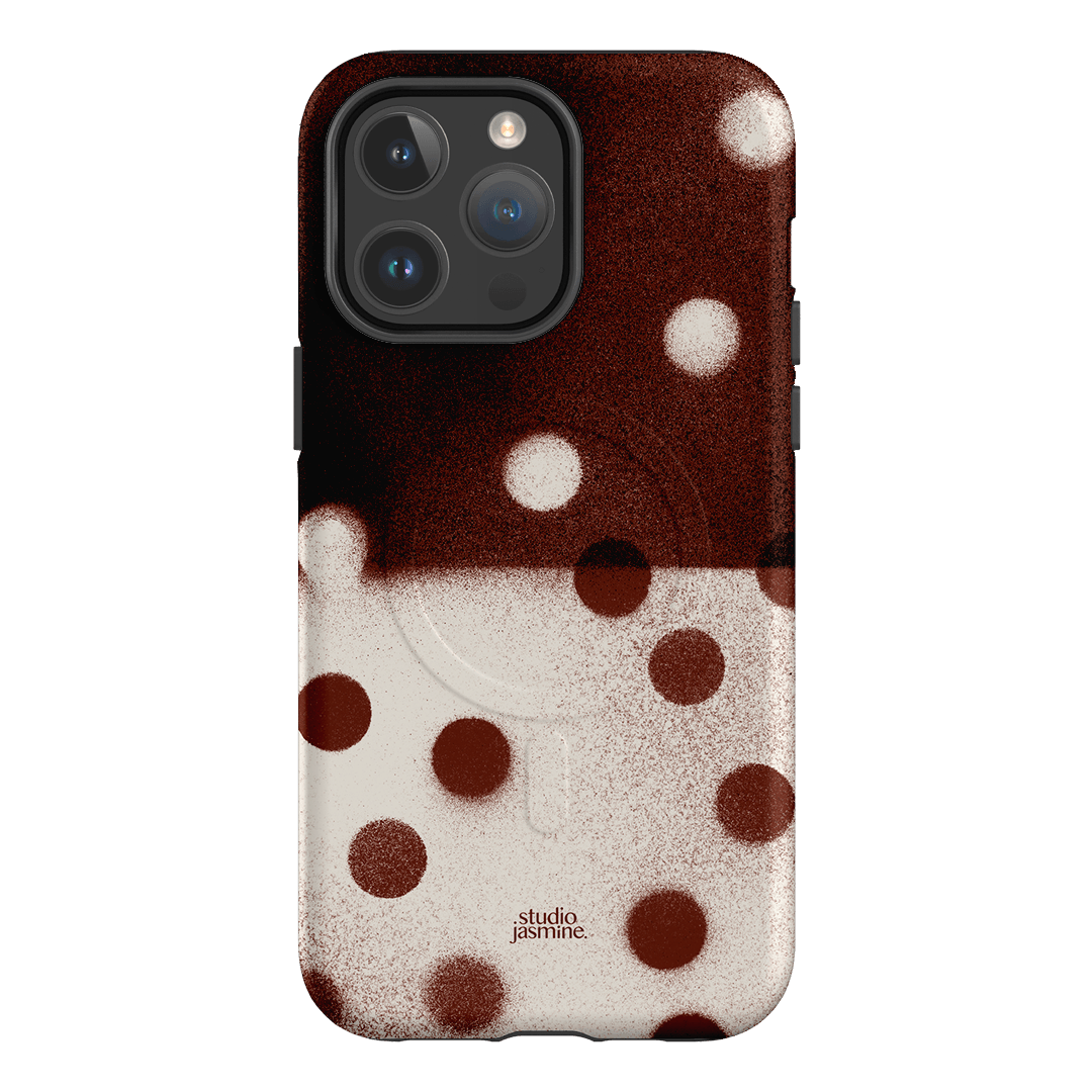 Espresso Polka Dot Printed Phone Cases iPhone 14 Pro Max / Armoured MagSafe by Jasmine Dowling - The Dairy
