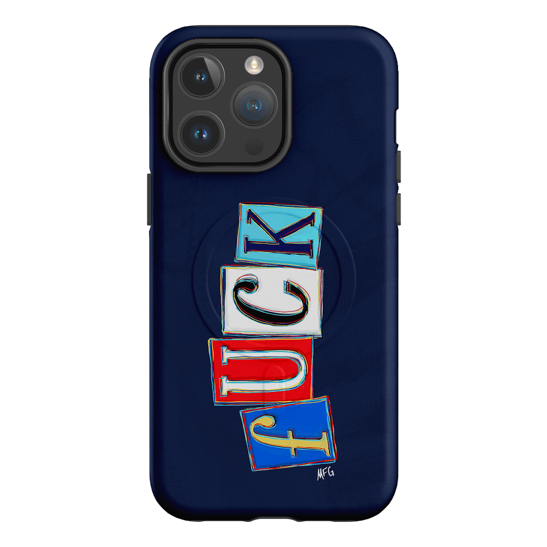 Lil Fcks Blue Printed Phone Cases iPhone 14 Pro Max / Armoured MagSafe by Margarbs Art - The Dairy