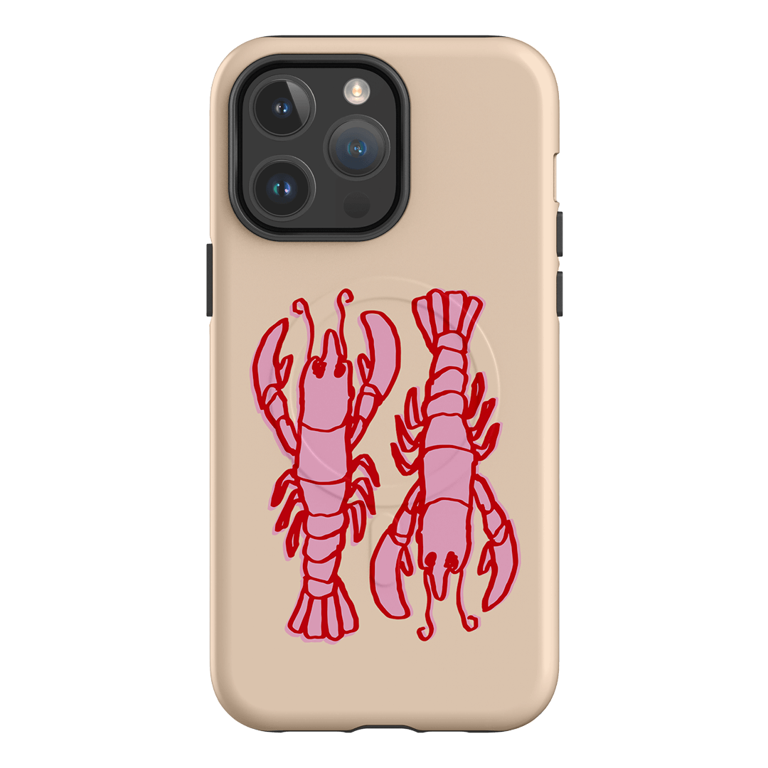 Lobster Love Peach Printed Phone Cases iPhone 14 Pro Max / Armoured MagSafe by The Dairy - The Dairy