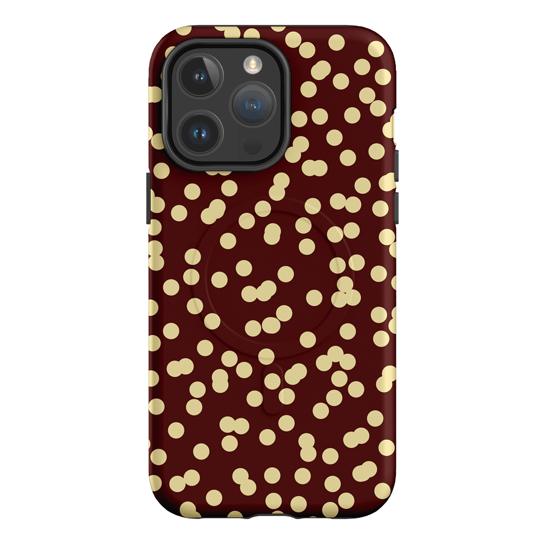 Mini Confetti Burgundy Butter Printed Phone Cases iPhone 14 Pro Max / Armoured MagSafe by Veronica Tucker - The Dairy