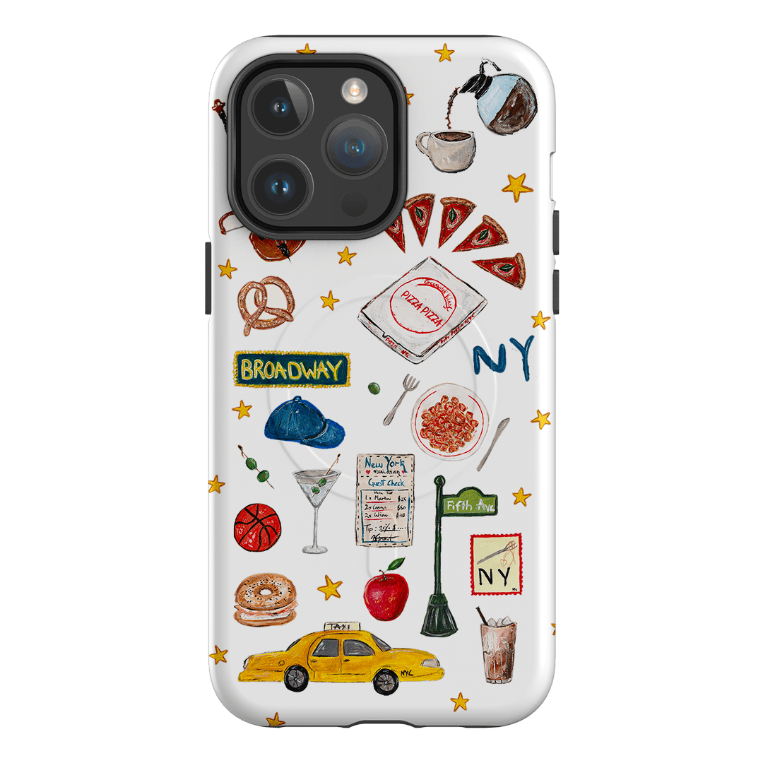 NYC White Printed Phone Cases iPhone 14 Pro Max / Armoured MagSafe by BG. Studio - The Dairy