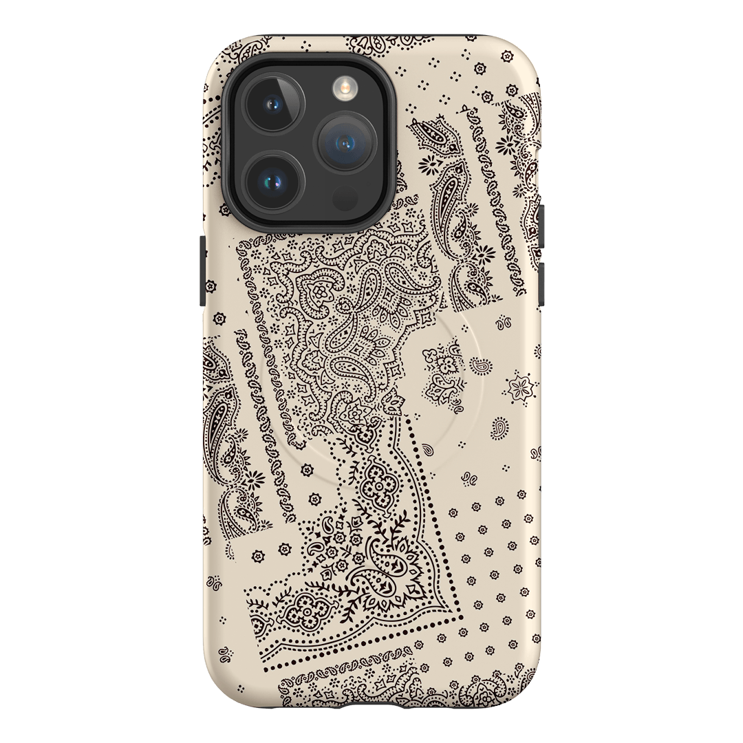 Paisley Ecru Printed Phone Cases iPhone 14 Pro Max / Armoured MagSafe by The Dairy - The Dairy