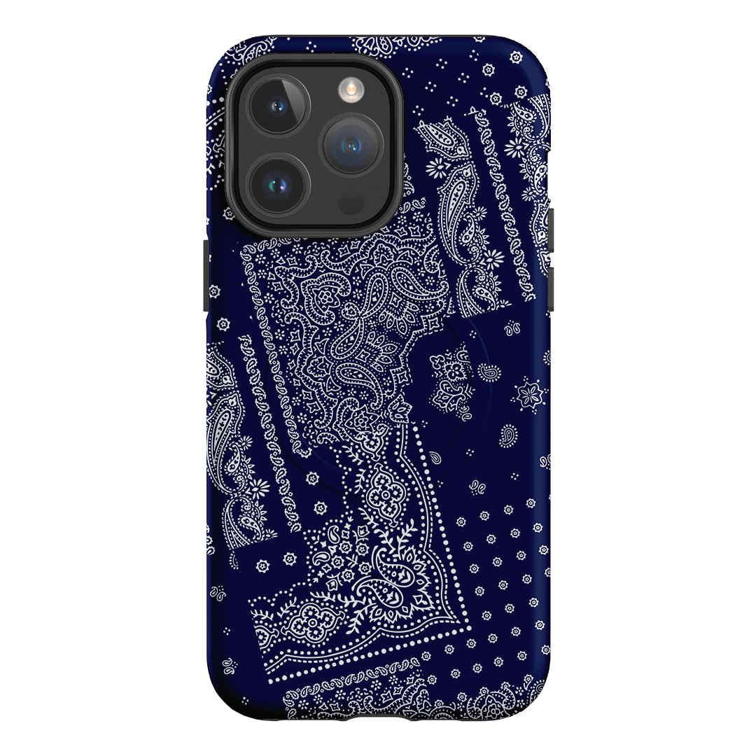 Paisley Indigo Printed Phone Cases iPhone 14 Pro Max / Armoured MagSafe by The Dairy - The Dairy