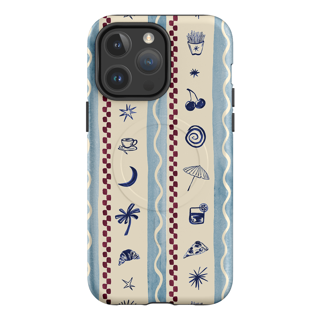 Summer Snacks Blue Printed Phone Cases iPhone 14 Pro Max / Armoured MagSafe by Charlie Taylor - The Dairy