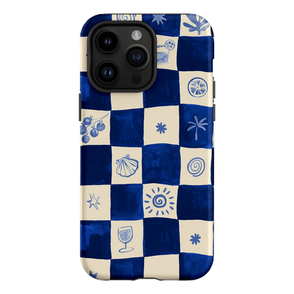 Afternoon Mezze Azure Printed Phone Cases iPhone 14 Pro Max / Armoured by Charlie Taylor - The Dairy