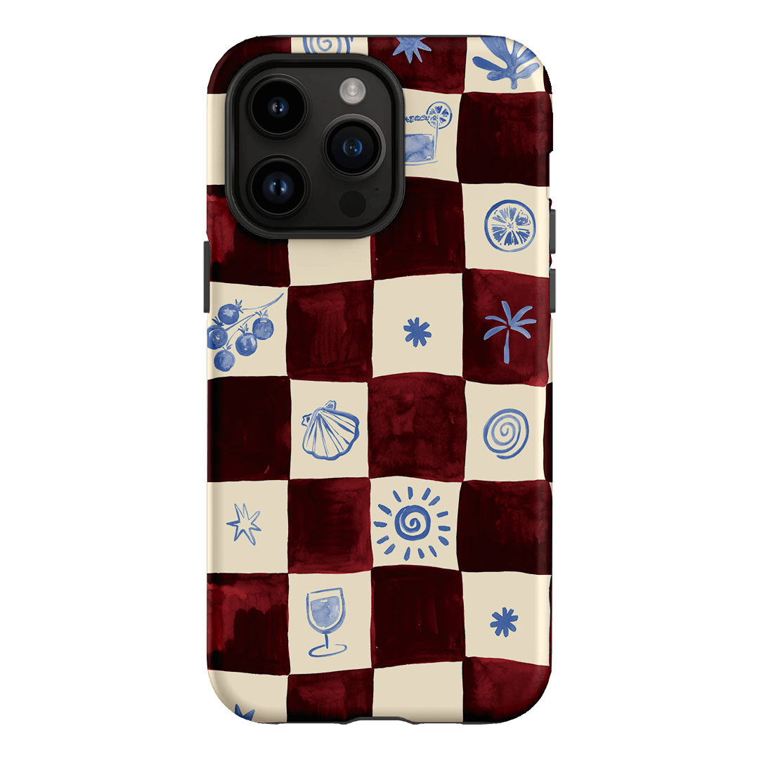Afternoon Mezze Maroon Printed Phone Cases iPhone 14 Pro Max / Armoured by Charlie Taylor - The Dairy