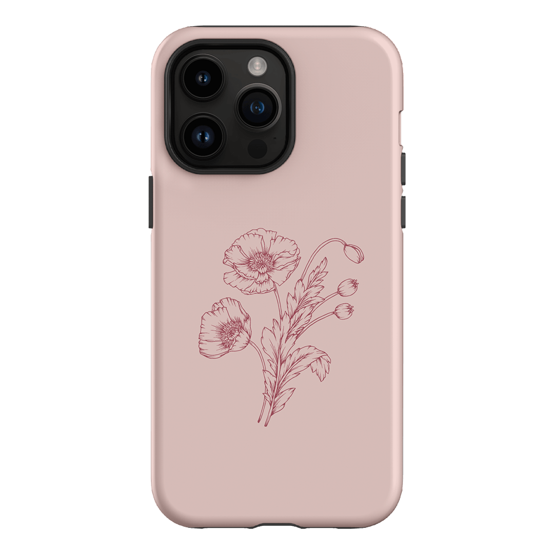 Blush Poppies Printed Phone Cases iPhone 14 Pro Max / Armoured by Typoflora - The Dairy