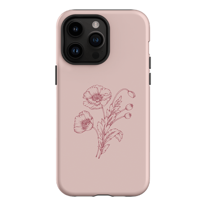 Blush Poppies Printed Phone Cases iPhone 14 Pro Max / Armoured by Typoflora - The Dairy